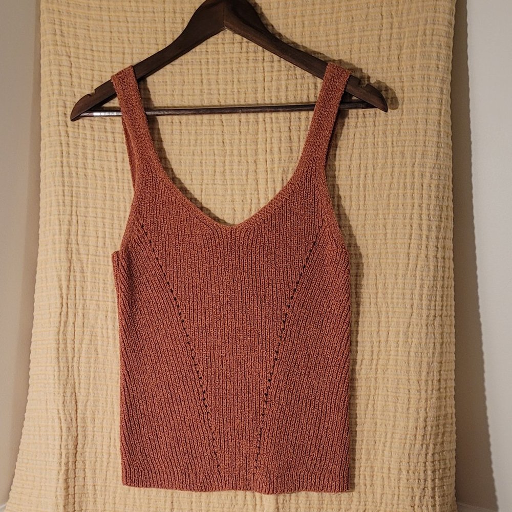 Pink Knit Tank Top Size Small